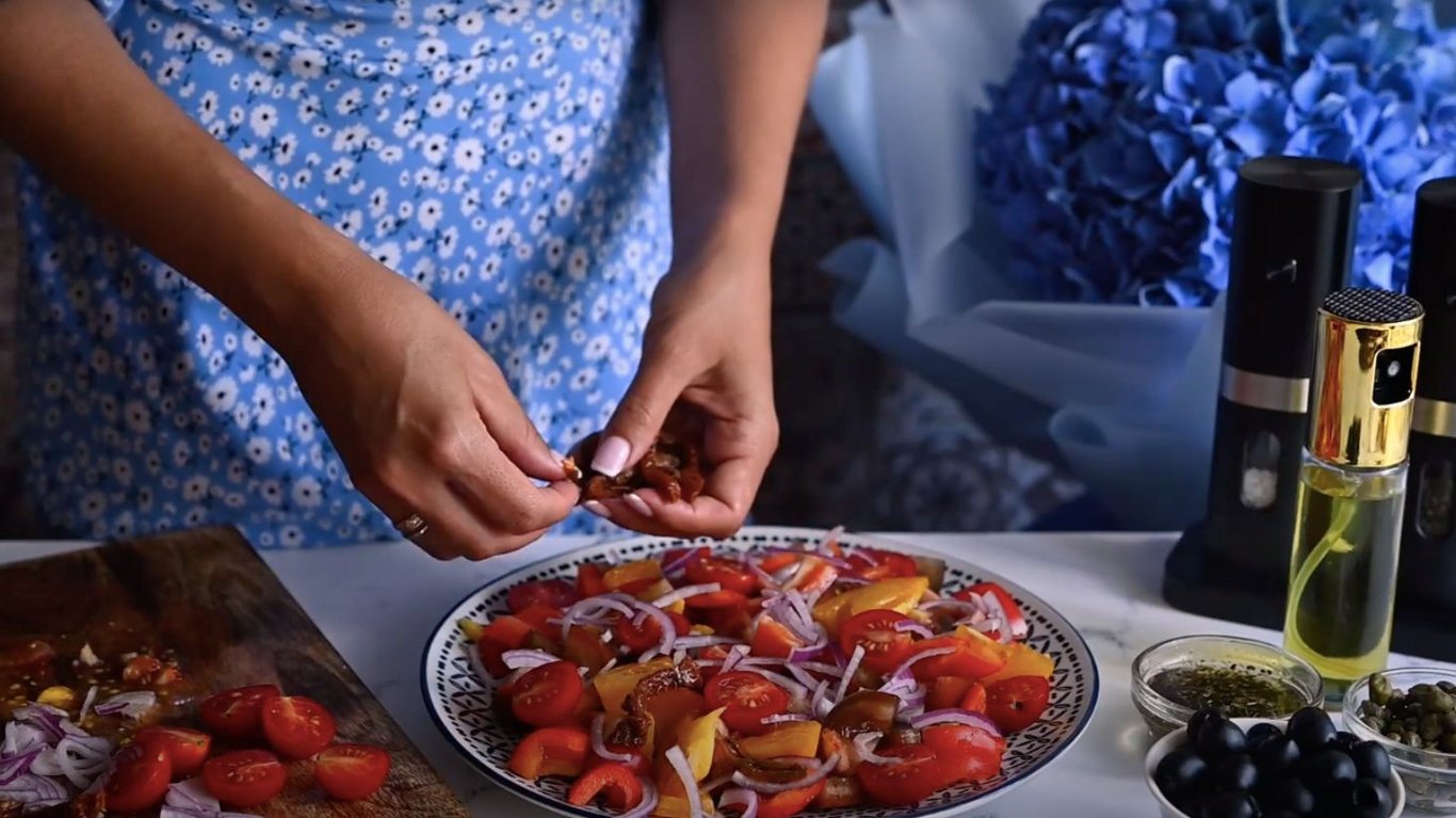 рецепт овощного салата на ужин 