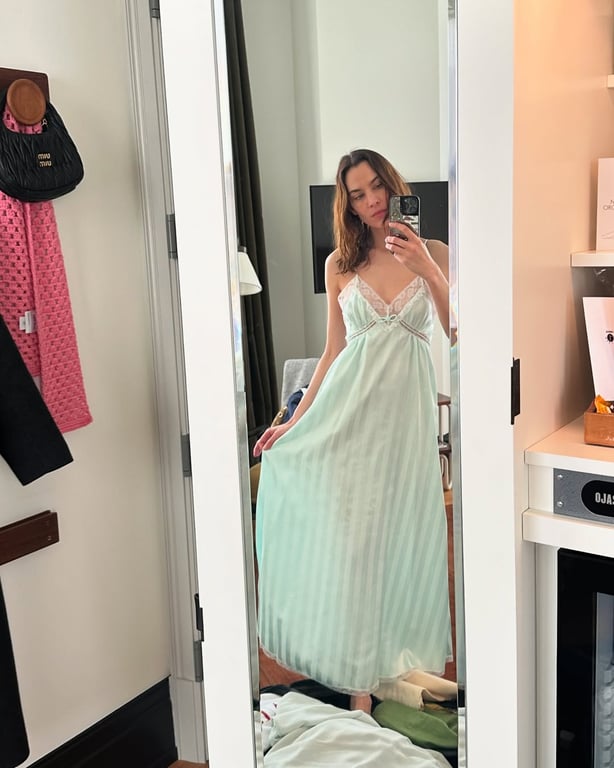 Trendy dress in the style of a nightgown