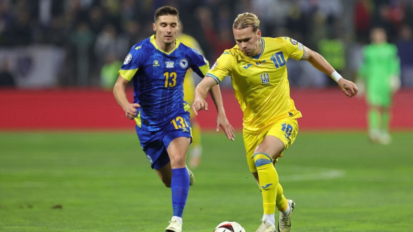 Сборная Украины не забила Боснии и Герцеговине в первом тайме