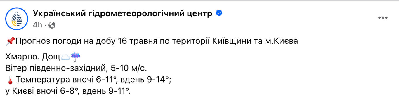 Погода у Києві