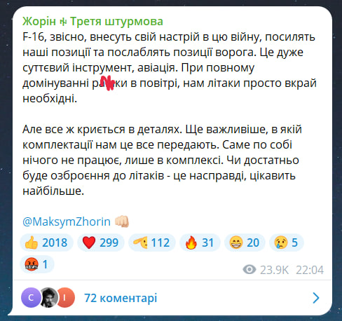 Поставки винищувачів F-16 Україні