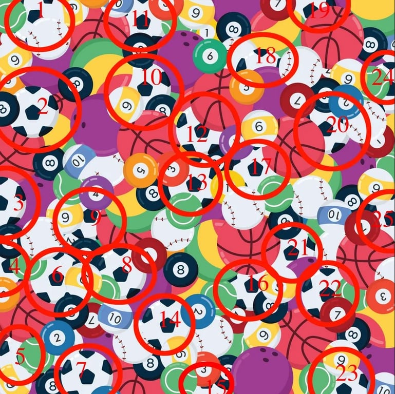 Спортивная головоломка — посчитайте все футбольные мячи на свалке инвентаря - фото 2