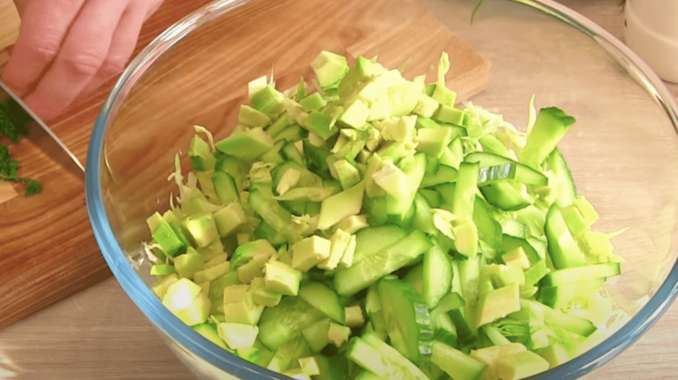 not a trivial spring greens salad in 5 minutes