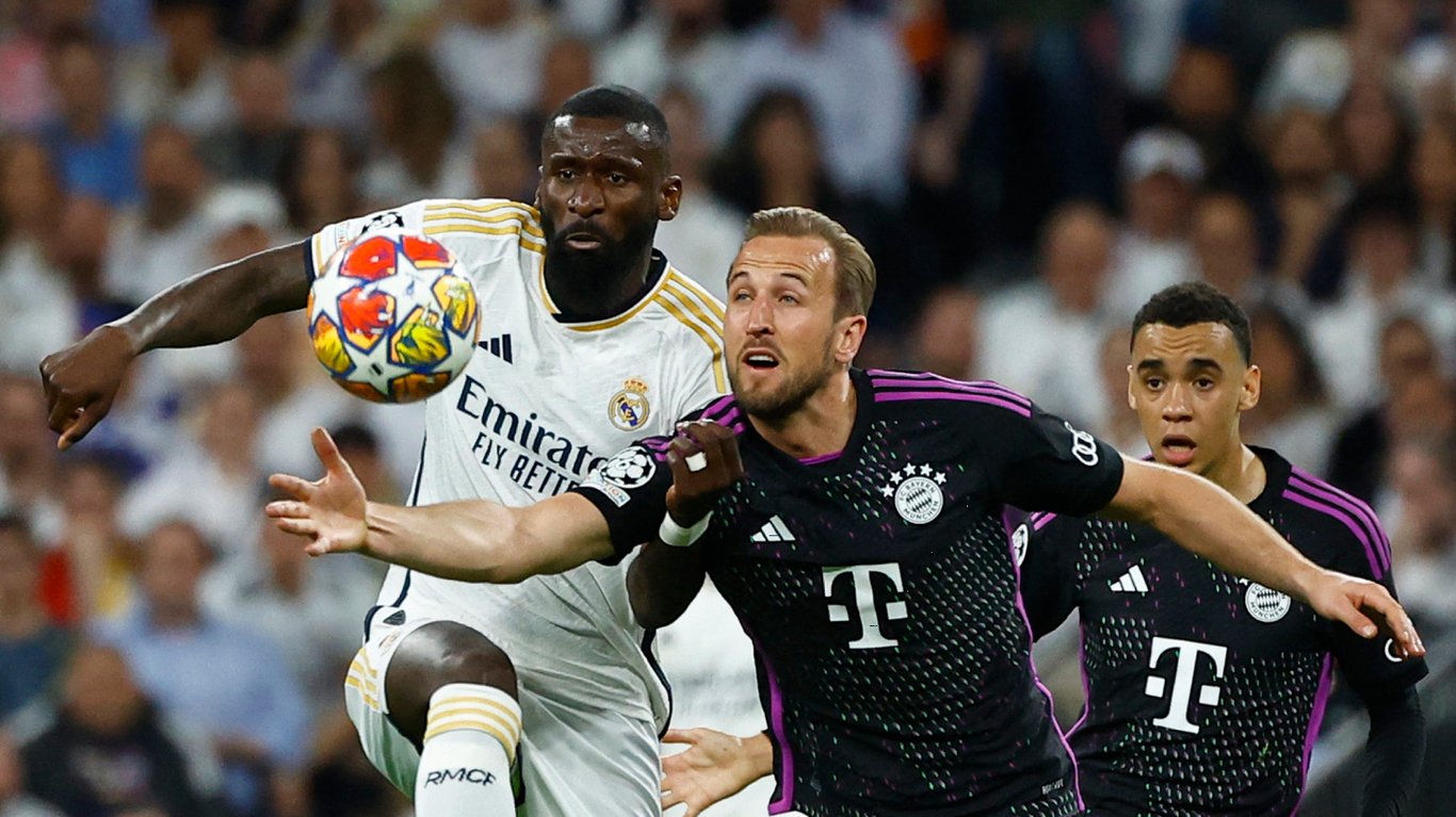 Харри Кейн в матче с Реалом