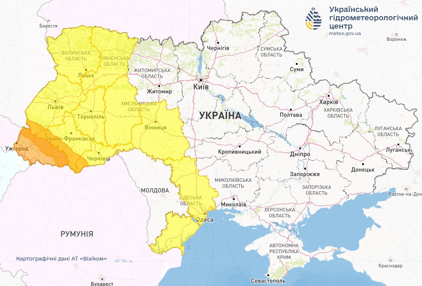 На заході України очікуються небезпечні метеорологічні явища — який прогноз погоди сьогодні - фото 3