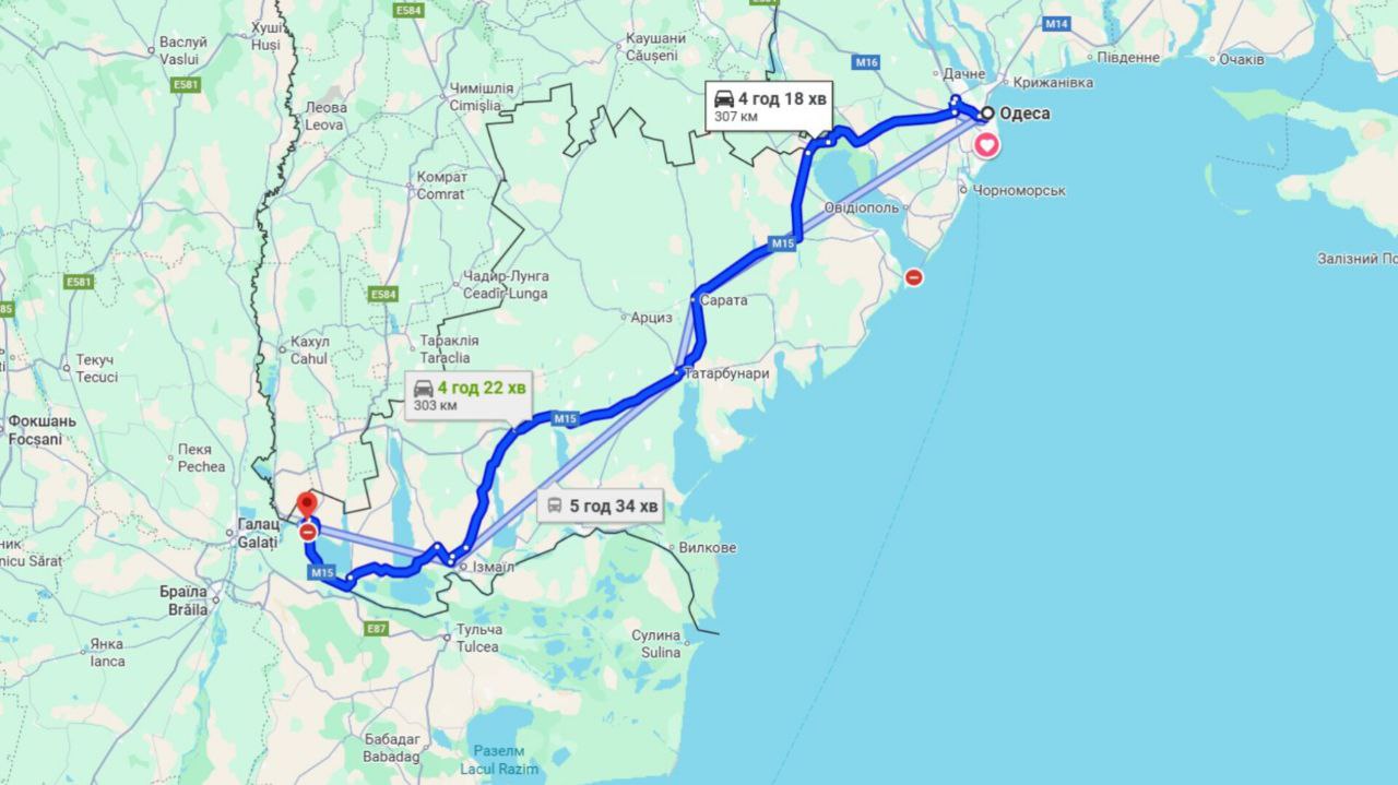 Затори на трасі Одеса-Рені