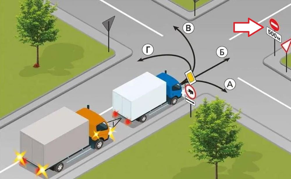 Каверзний тест з ПДР — в якому напрямку можна рухатися вантажівкам - фото 3