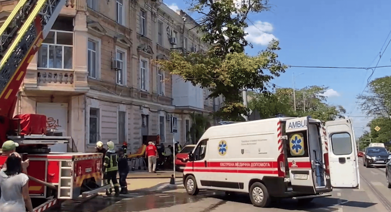 Пожежа у центрі Одеси