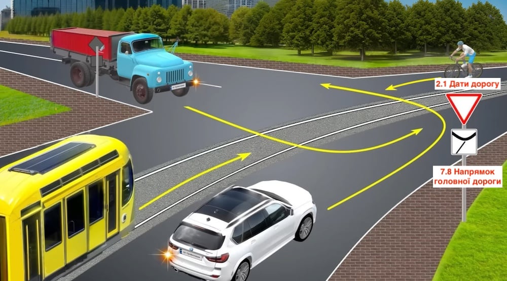 Тест з ПДР: хто за ким проїде перехрестя?