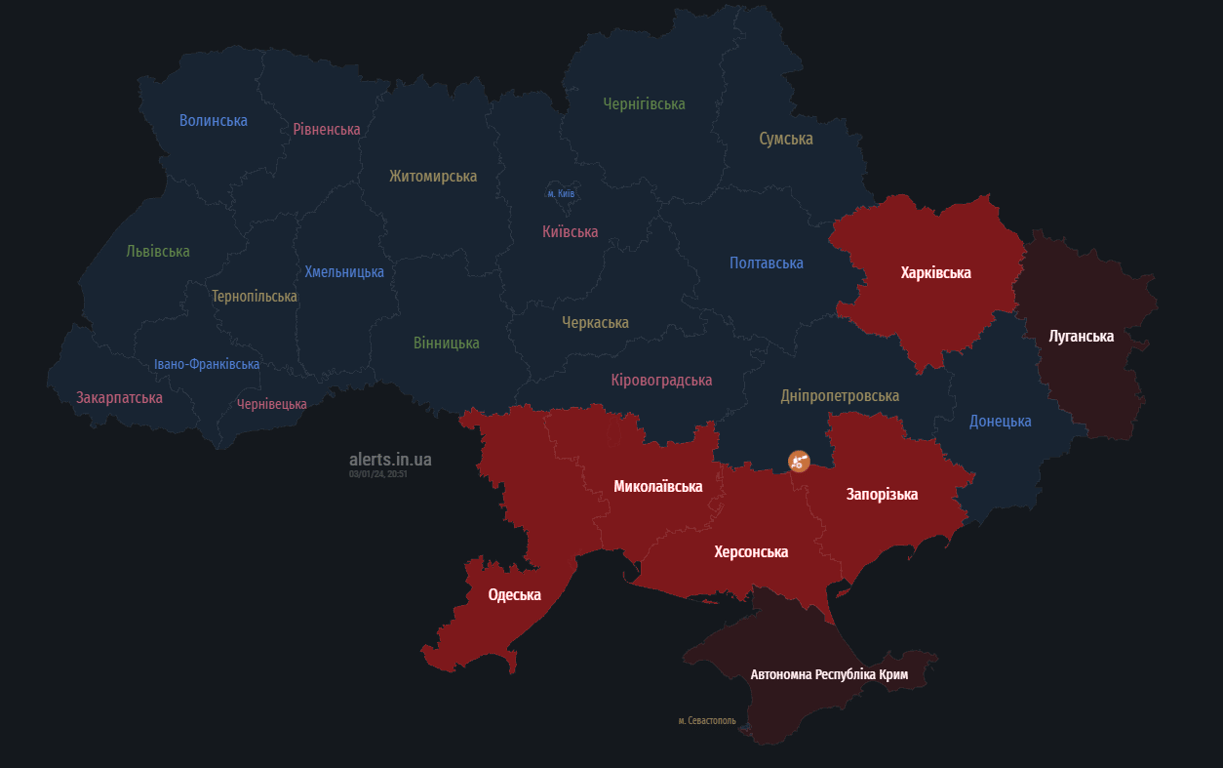 Росіяни знову атакують дронами — куди летять ворожі БпЛА