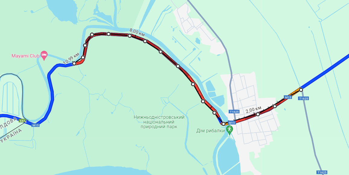 Затор майже 11 кілометрів на Одещині