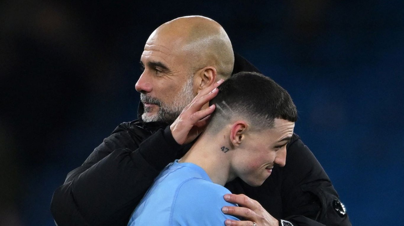Хосеп Гвардиола и Фил Фоден