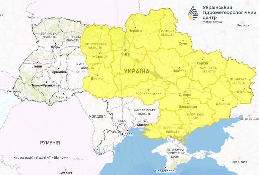 Небезпечні метеорологічні явища в Україні 5 липня 2025 року