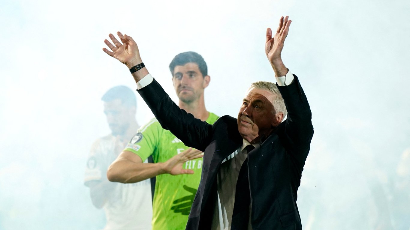 Карло Анчелотті та Тібо Куртуа