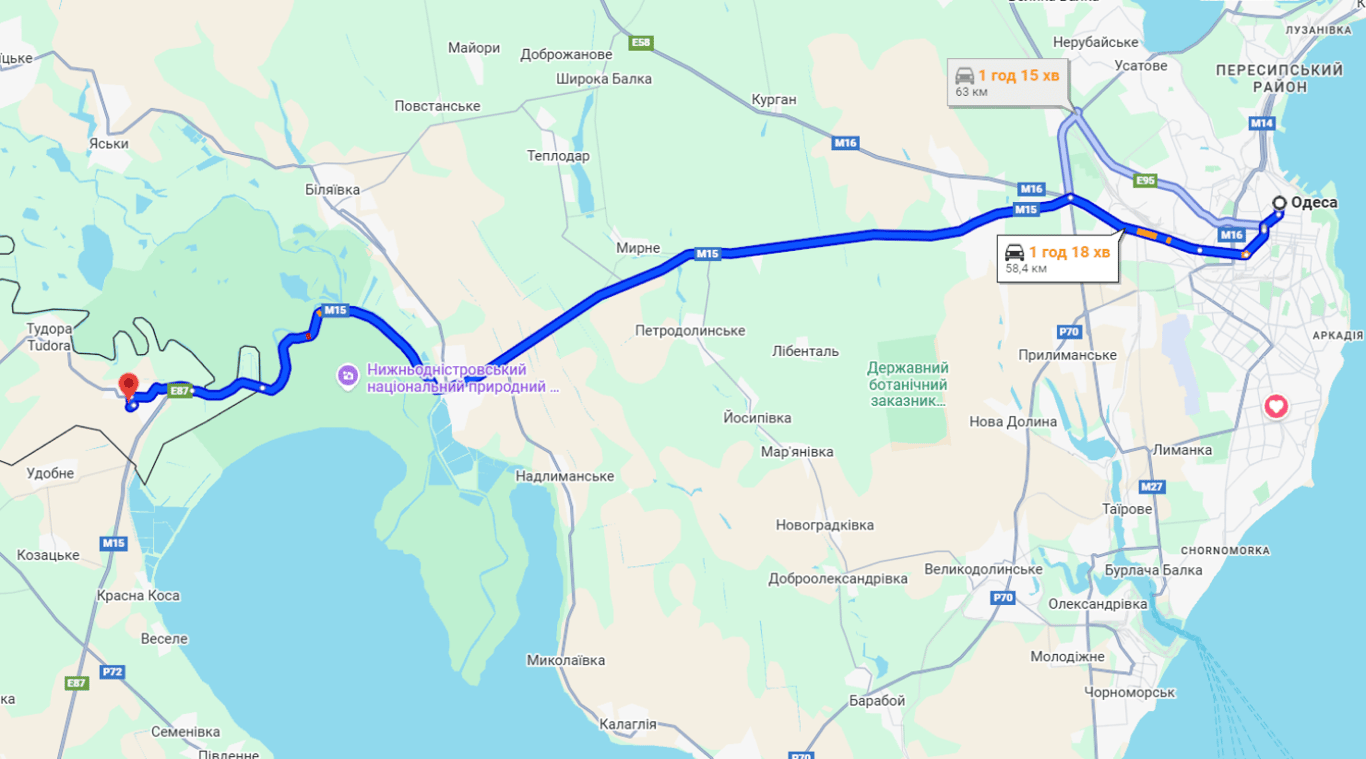 Затори на трасі Одеса-Рені у напрямку Молдови