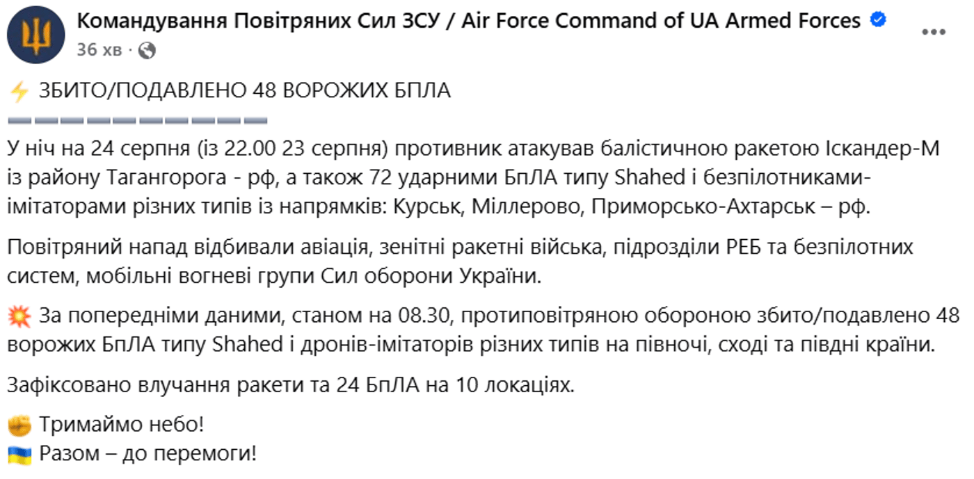 Обстріл України