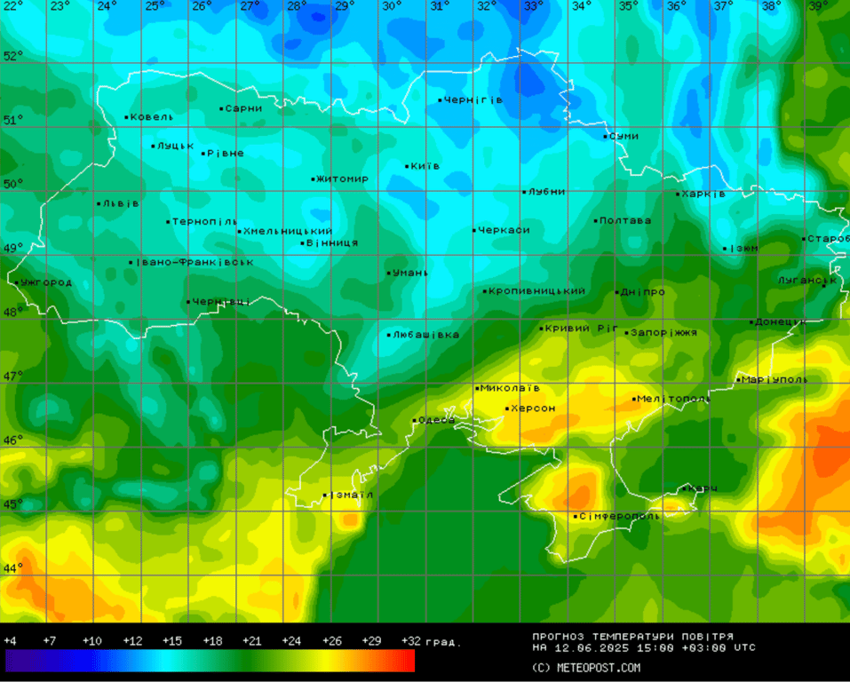 Погода в Україні 12 червня