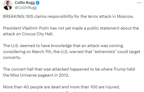 Американський журналіст заявив, що США нібито знали про те, що планується теракт у ТЦ - фото 1