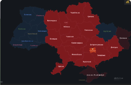 Карта тревог 25 сентября