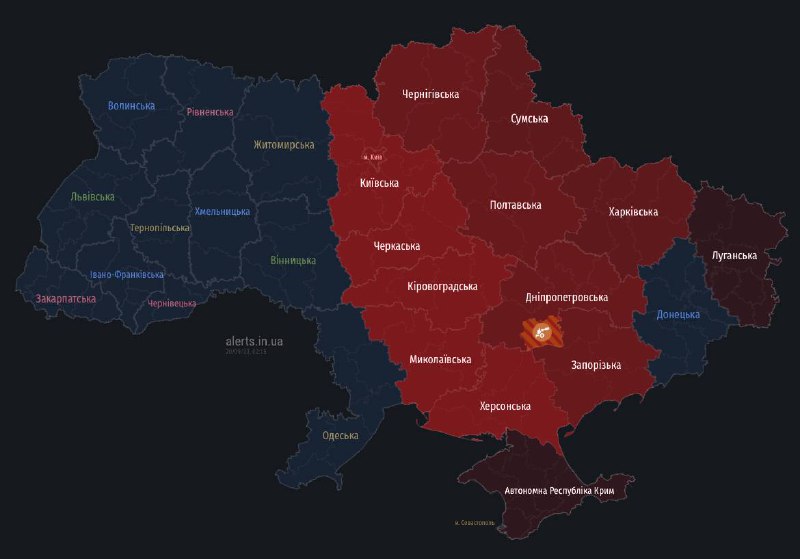 Карта тривог 20 вересня