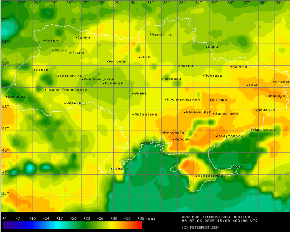 Прогноз погоди в Україні на 7 червня