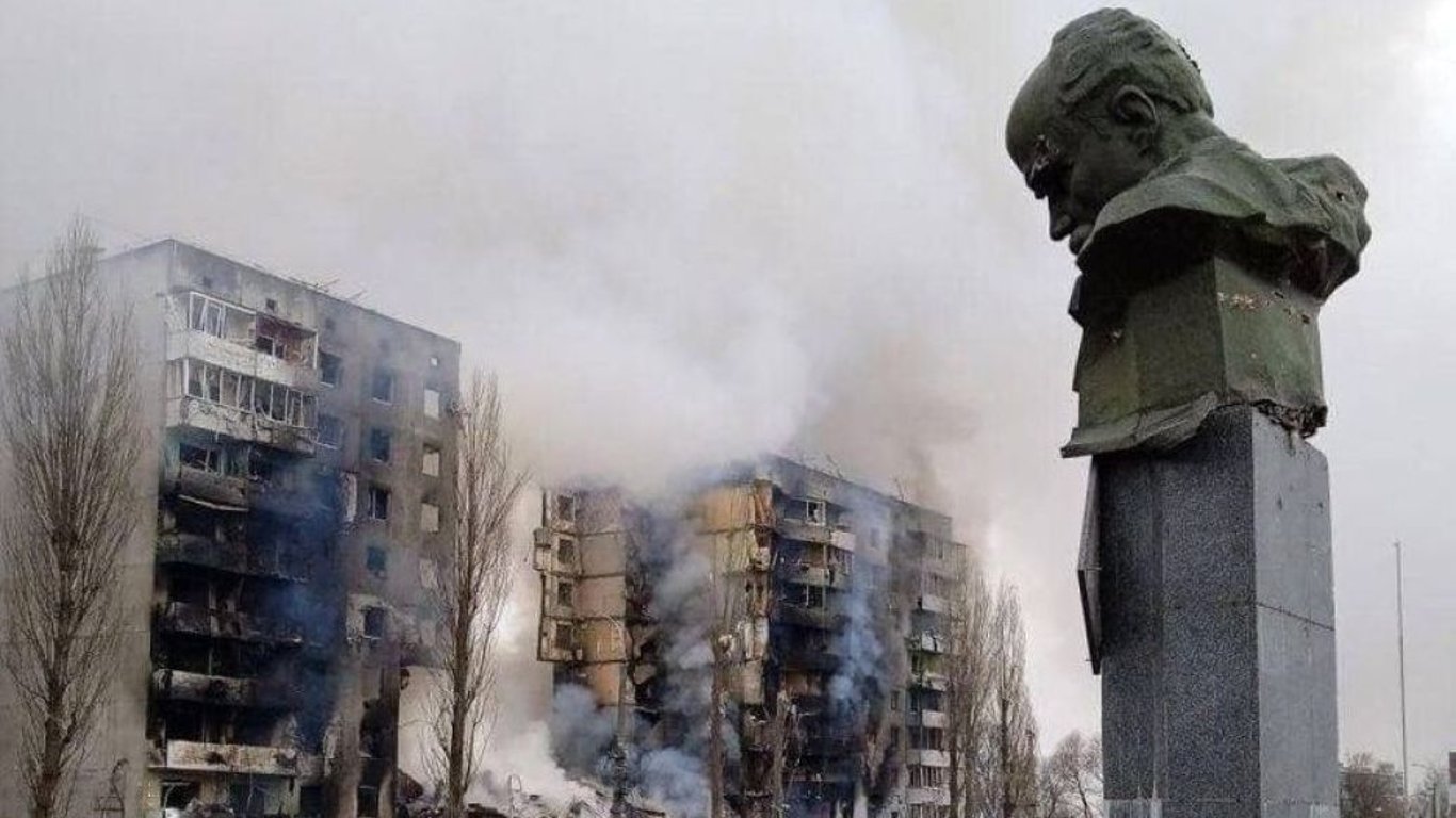 Бородянка фактически уничтожена полностью в результате обстрелов РФ