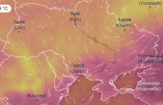 погода в Украине завтра