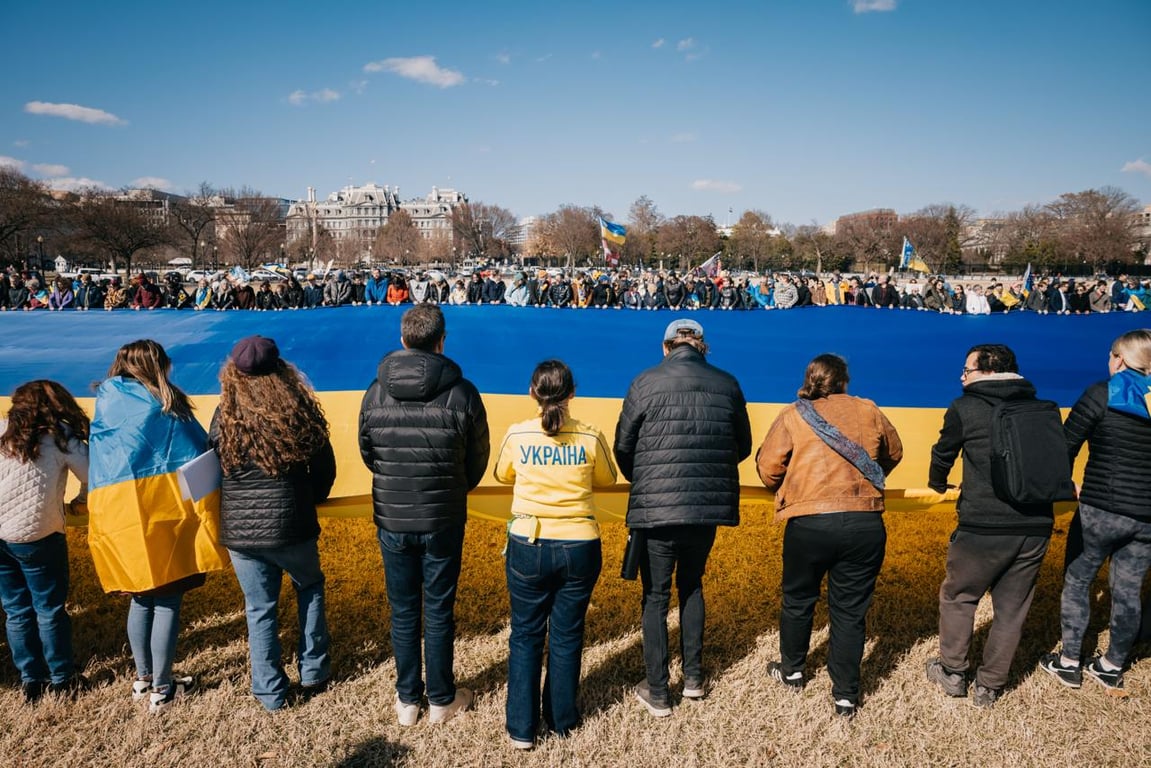 У США розгорнули прапор України