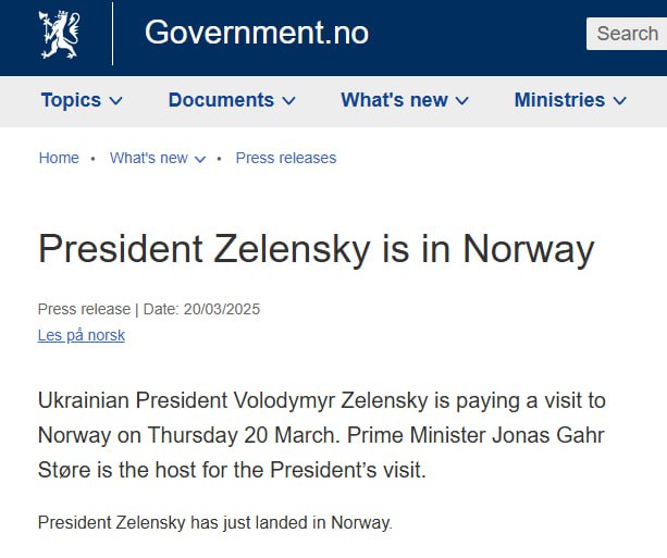 Зеленський в Норвегії