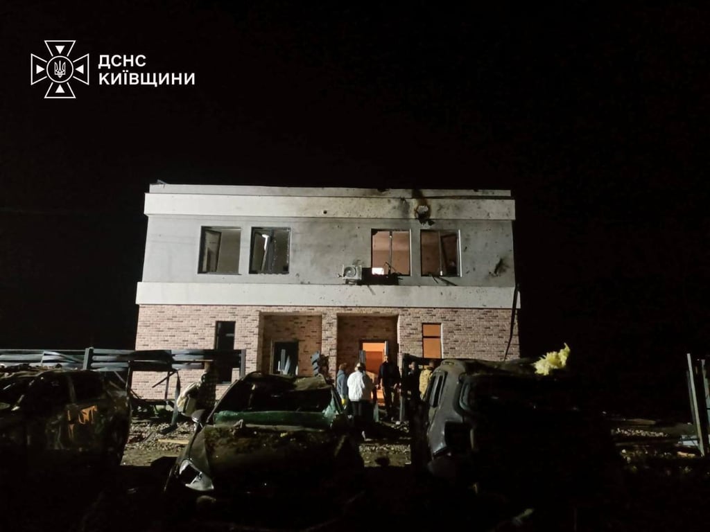 Наслідки атаки безпілотника на Київщині