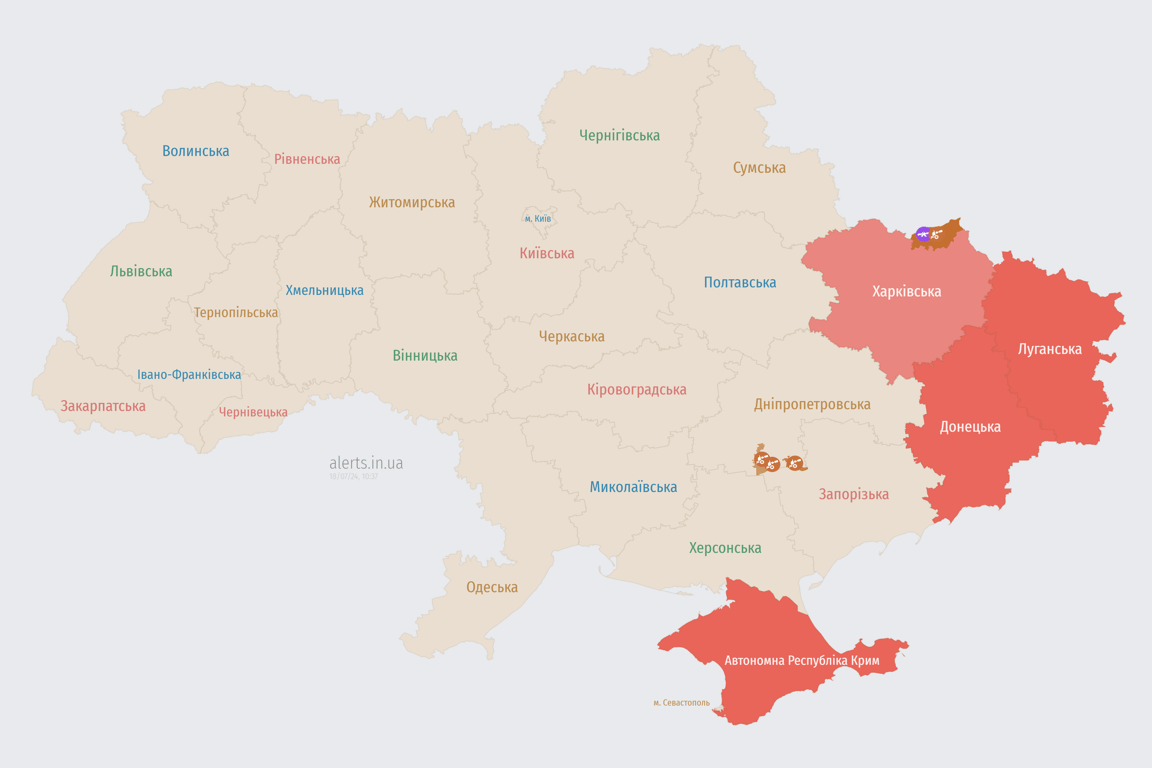 Карта повітряних тривог