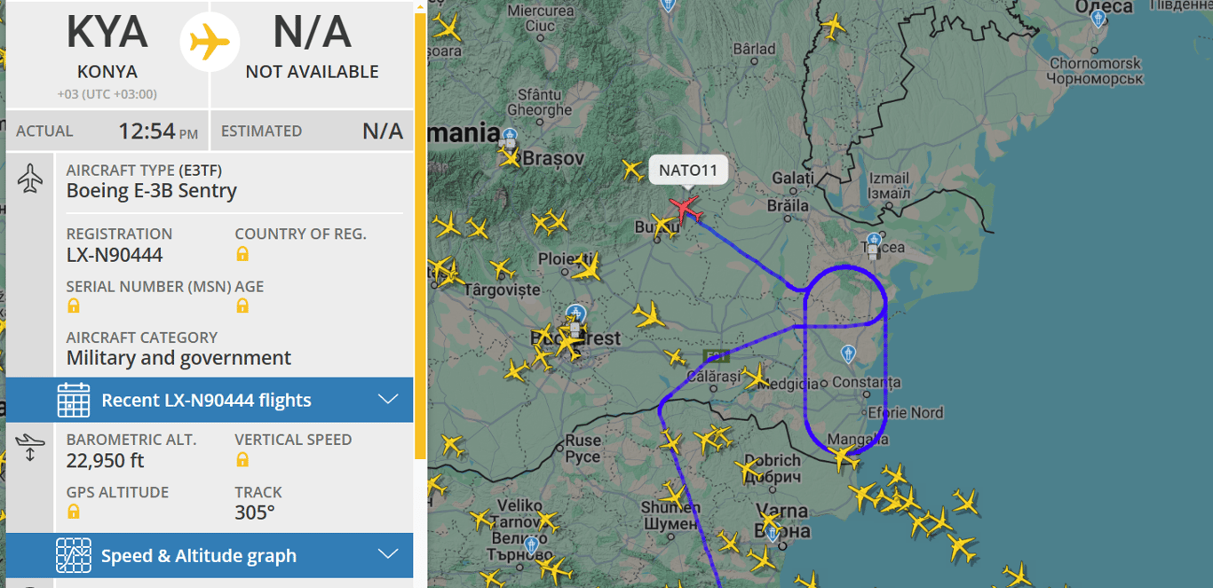 Над Чорним морем сьогодні з'явився літак НАТО - фото 1