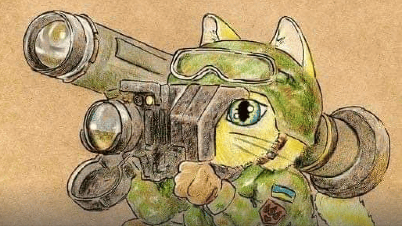 В ОК "Південь" продемонстрували ілюстрацію котів, як символів війни