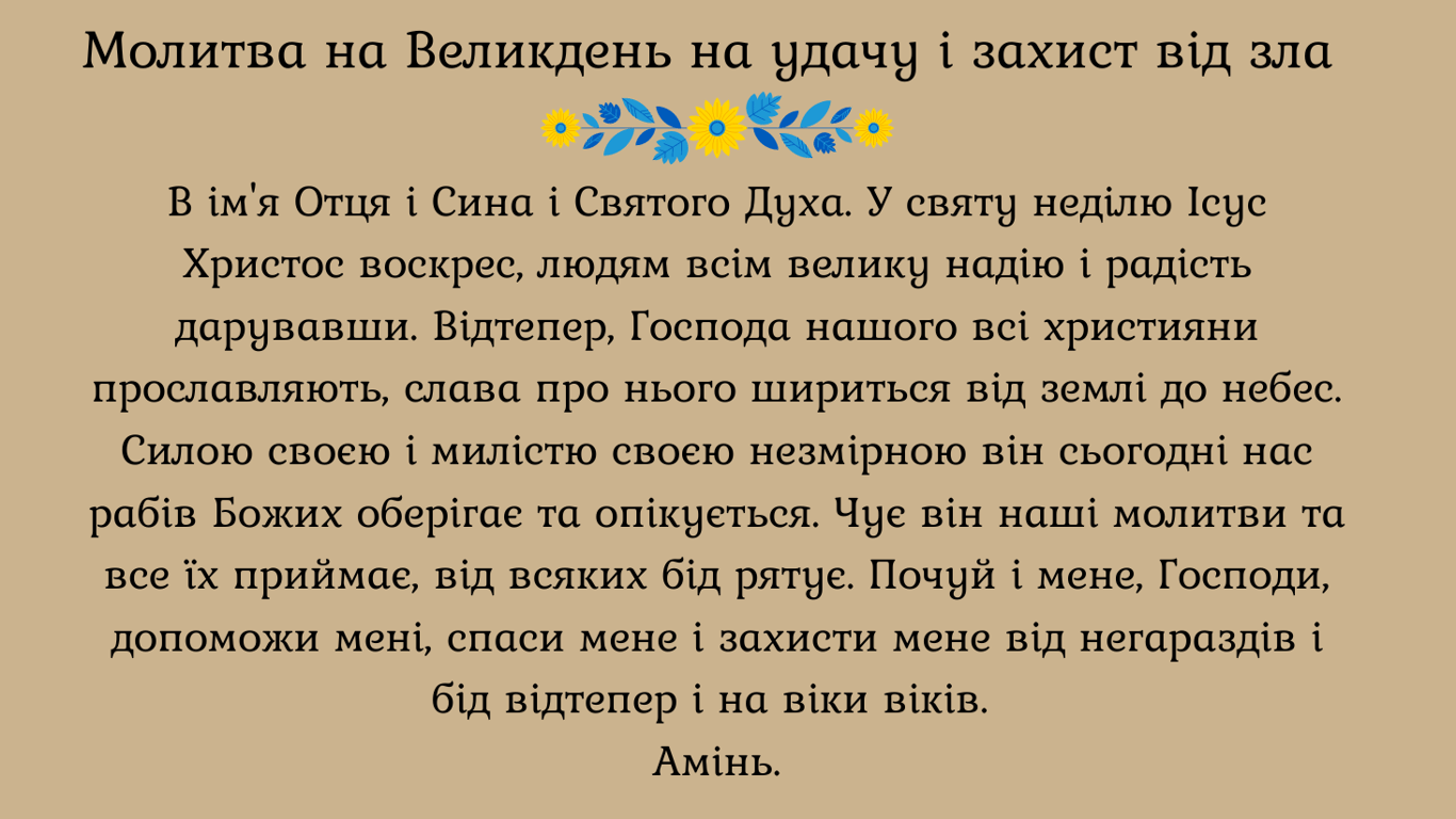 Молитва на Пасху на удачу и защиту от зла