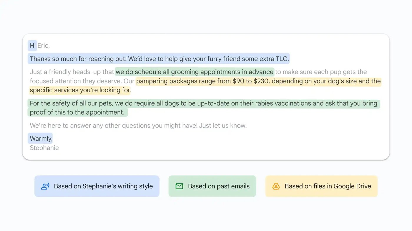 Reply generation in Gmail