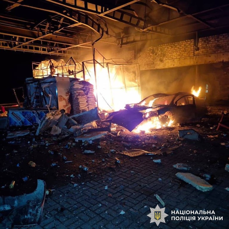 Пожежа після влучання