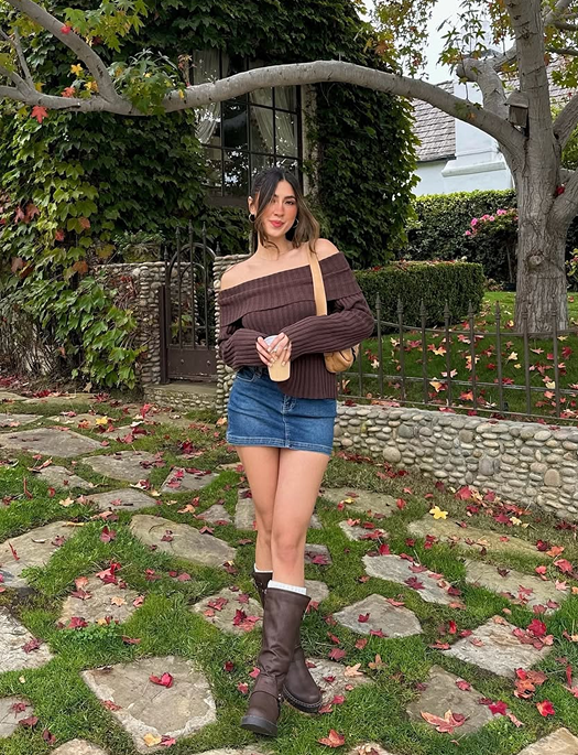 What to wear with a brown sweater