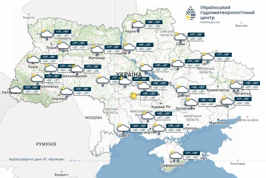 Погода в Україні 15 липня 2026 року 