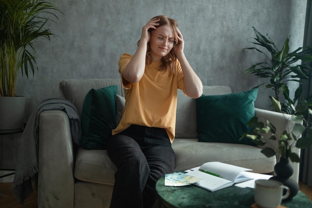 Дівчина страждає від головного болю, що є причиною впливу магнітних бур