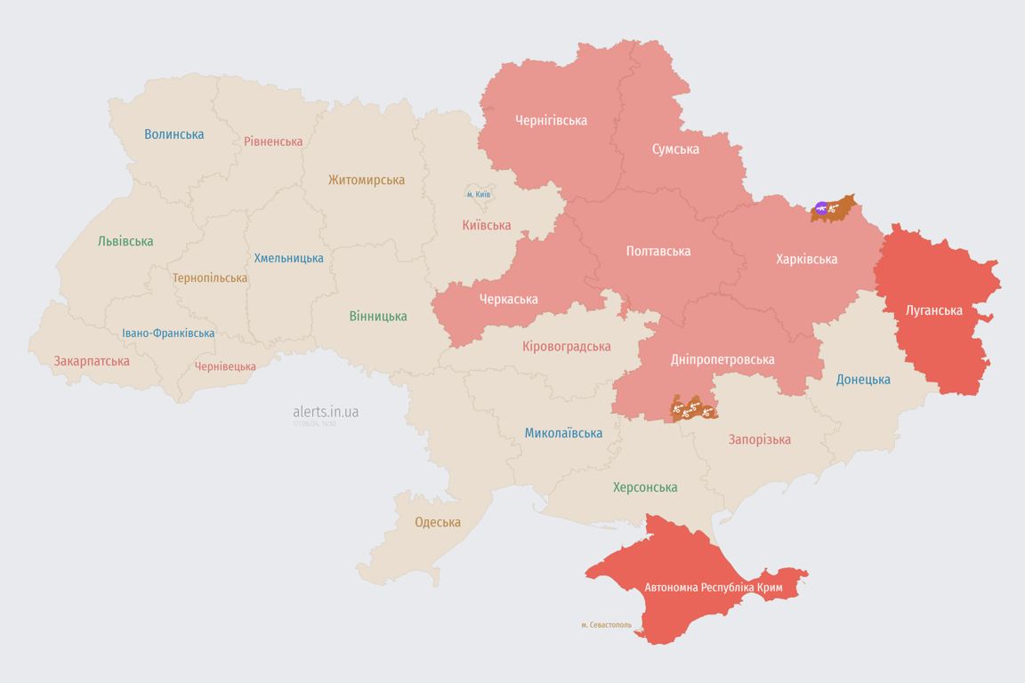 Карта повітряних тривог