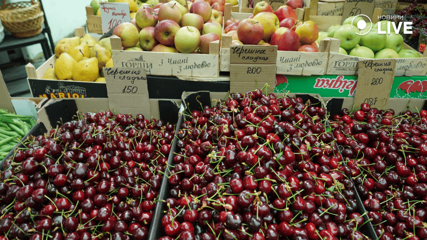 Стоимость черешни на рынке