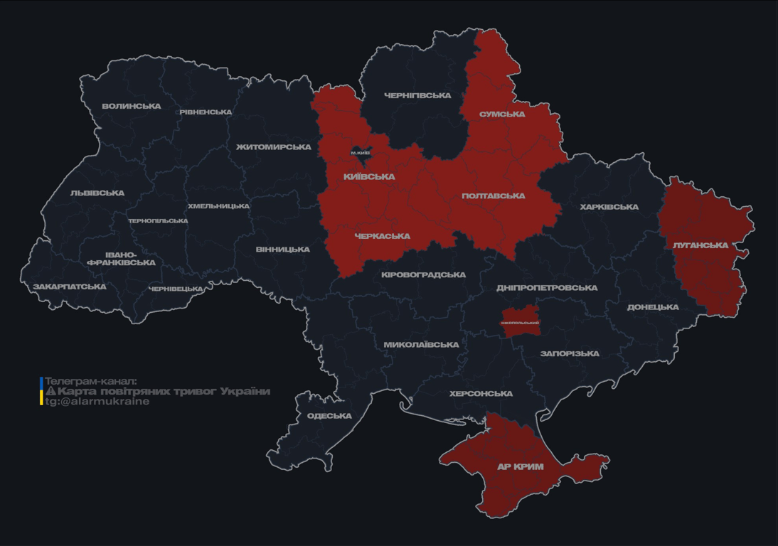 Воздушная тревога ночью 15 сентября