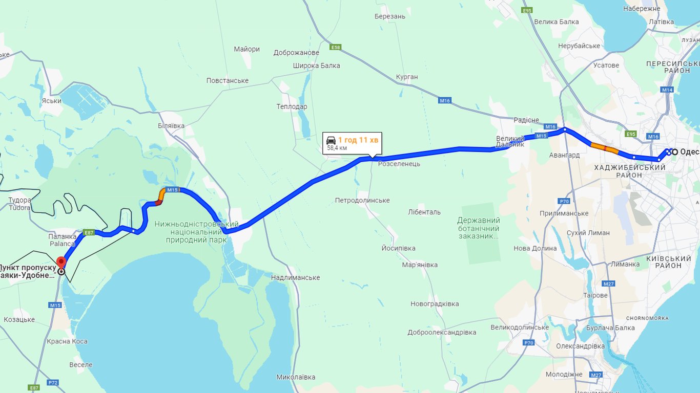 Пробки на Одесчине в направлении Молдовы и Румынии сегодня, 17 июня