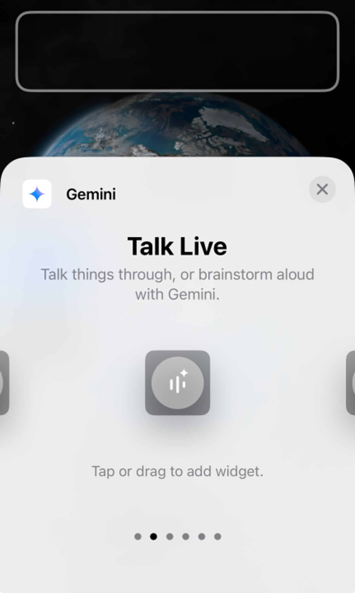 Google Gemini на экране блокировки iPhone