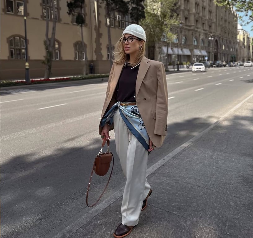 Feel free to add a scarf to your looks