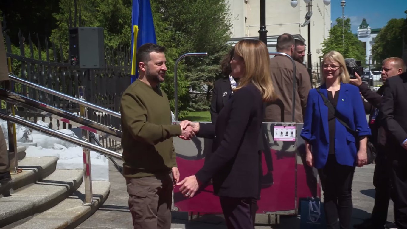 День Европы — Зеленский встретился в Киеве с главой Европарламента