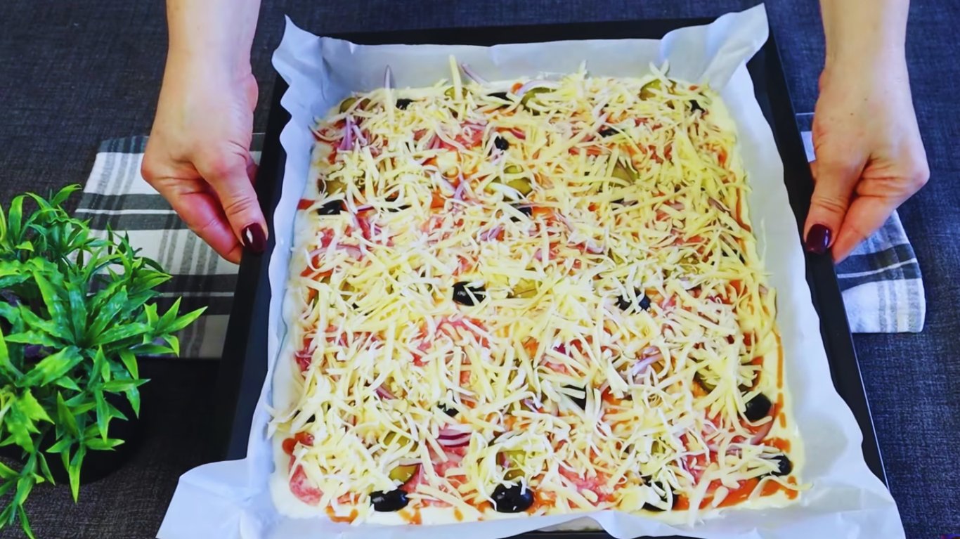 рецепт лінивої піци за 20 хвилин