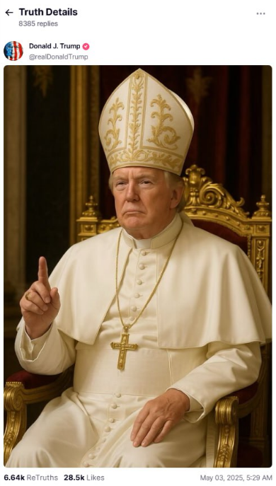 Католикам сподобалось — Трамп про фото в образі Папи Римського - фото 1