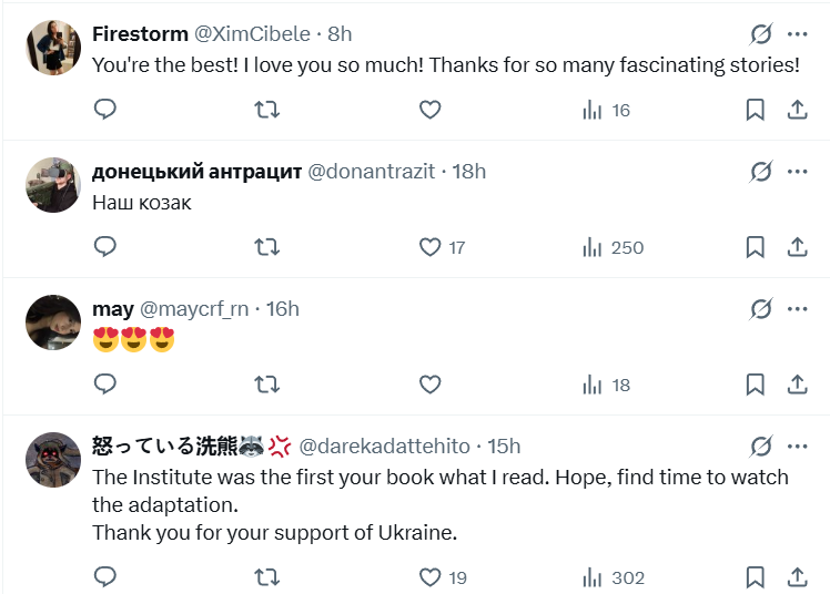 Наш козак — Стівен Кінг вкотре підтримав Україну - фото 1