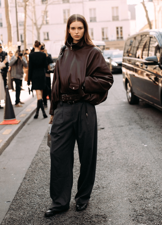 Шкіряна куртка під штани - незмінна база